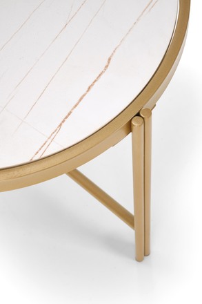 Konferenční stolky Halmar FATIMA sestava, bílá mramor / zlatá (1p=1szt) (8)