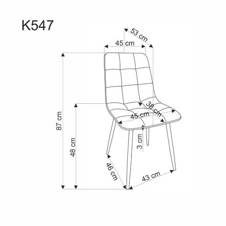 Moderní jídelní židle Halmar K547 židle béžová (6)