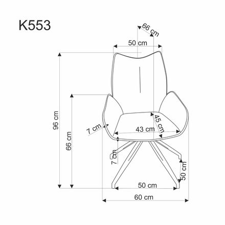 Moderní jídelní židle Halmar K553 židle béžová (9)