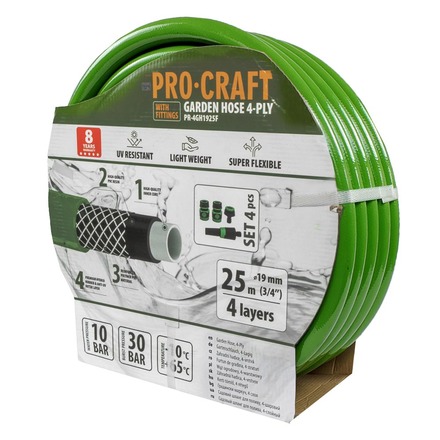 Zelená zahradní hadice Procraft PR-4GH1925F (2)