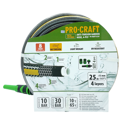 Černo-žlutá zahradní hadice Procraft PR-4KAT1325F (1)