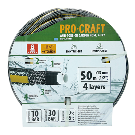Černo-žlutá zahradní hadice Procraft PR-4KAT1350 (1)