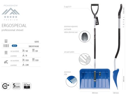 Hrablo Prosperplast ERGOSPECIAL modré (1)