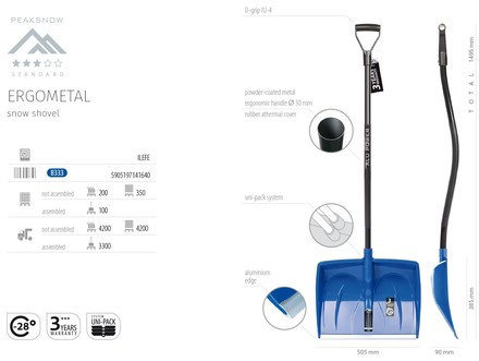 Hrablo Prosperplast ERGOMETAL modré (1)