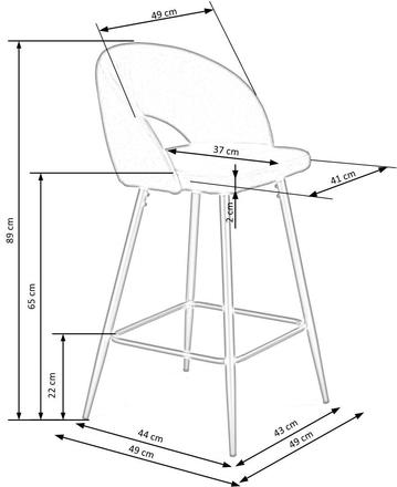 Barová židle Halmar H96 tmavě zelená (1p=2szt) (5)