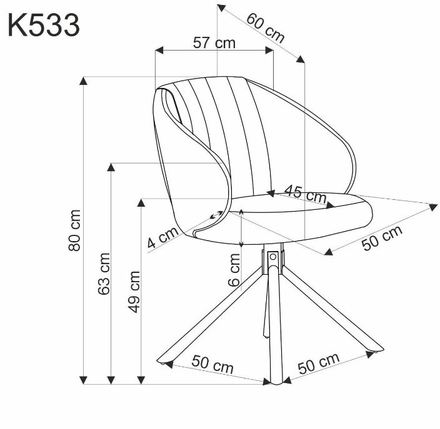 Moderní jídelní židle Halmar K533 židle cappuccino (9)