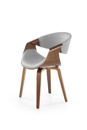 Moderní jídelní židle Halmar K544 šedá / ořechová (1p=1szt) (3)