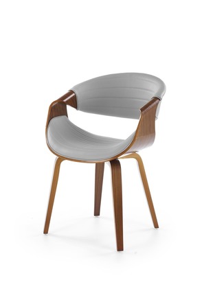 Moderní jídelní židle Halmar K544 šedá / ořechová (1p=1szt) (1)