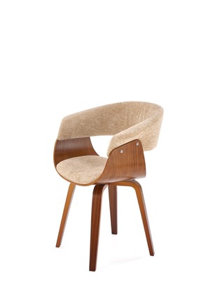 Moderní jídelní židle Halmar K545 béžová / ořechová (1p=1szt) (2)