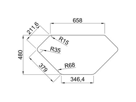 Granitový kuchyňský dřez s vaničkou a odkapem Elleci EGO CORNER G51 (2)
