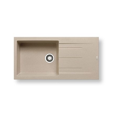 Granitový kuchyňský dřez Pyramis ALAZIA (100X50) 1B 1D PLUS DARK BEIGE (079814011)