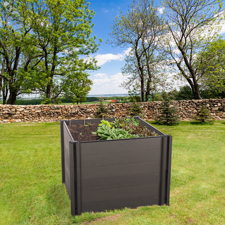 Vyvýšený záhon G21 Crop 106 x 106 x 80, WPC, Eben (5)