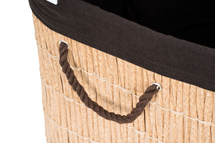 Koš na prádlo G21 150 l s rozdělovači, ratanový design s hnědým košem (6)