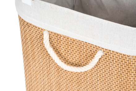 Koš na prádlo G21 150 l s rozdělovači, bambusový s bílým košem (5)