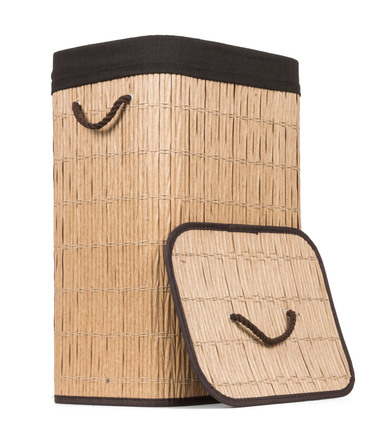 Koš na prádlo G21 72 l, ratanový design s hnědým košem (3)