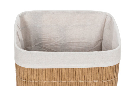 Koš na prádlo G21 72 l, ratanový design s bílým košem (6)