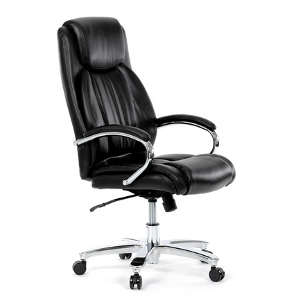 Kancelářské křeslo Autronic Křeslo kancelářské, černá ekokůže, chromový kříž, houpací mechanismus, nosnost 150kg (KA-F1385 BK) (11)