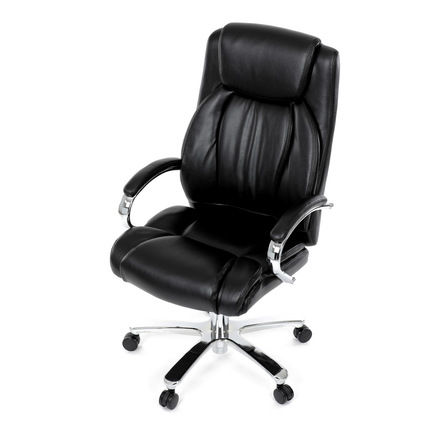Kancelářské křeslo Autronic Křeslo kancelářské, černá ekokůže, chromový kříž, houpací mechanismus, nosnost 150kg (KA-F1385 BK) (14)