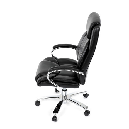 Kancelářské křeslo Autronic Křeslo kancelářské, černá ekokůže, chromový kříž, houpací mechanismus, nosnost 150kg (KA-F1385 BK) (16)