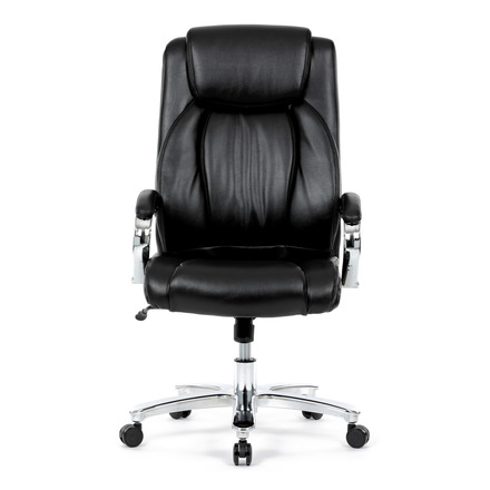 Kancelářské křeslo Autronic Křeslo kancelářské, černá ekokůže, chromový kříž, houpací mechanismus, nosnost 150kg (KA-F1385 BK) (1)