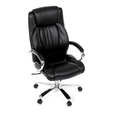 Kancelářské křeslo Autronic Křeslo kancelářské, černá ekokůže, chromový kříž, houpací mechanismus, nosnost 150kg (KA-F1385 BK) (24)