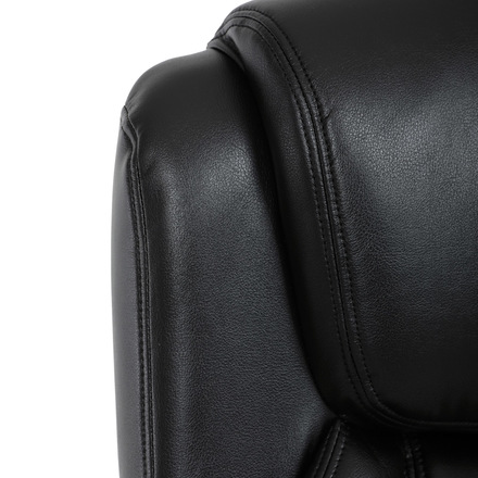 Kancelářské křeslo Autronic Křeslo kancelářské, černá ekokůže, chromový kříž, houpací mechanismus, nosnost 150kg (KA-F1385 BK) (25)