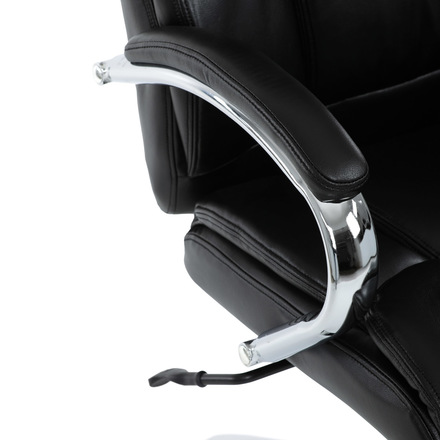 Kancelářské křeslo Autronic Křeslo kancelářské, černá ekokůže, chromový kříž, houpací mechanismus, nosnost 150kg (KA-F1385 BK) (27)