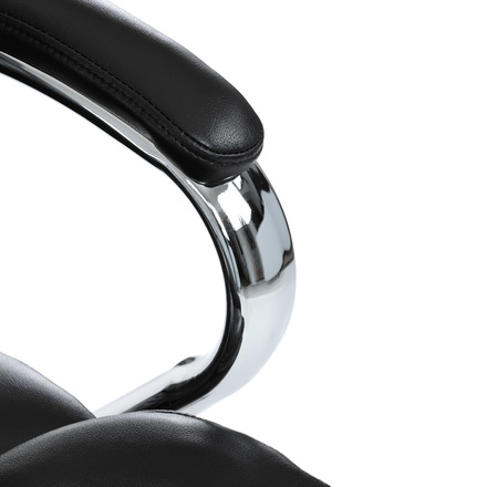 Kancelářské křeslo Autronic Křeslo kancelářské, černá ekokůže, chromový kříž, houpací mechanismus, nosnost 150kg (KA-F1385 BK) (28)