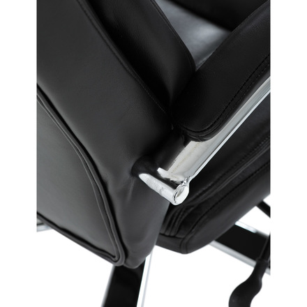 Kancelářské křeslo Autronic Křeslo kancelářské, černá ekokůže, chromový kříž, houpací mechanismus, nosnost 150kg (KA-F1385 BK) (29)