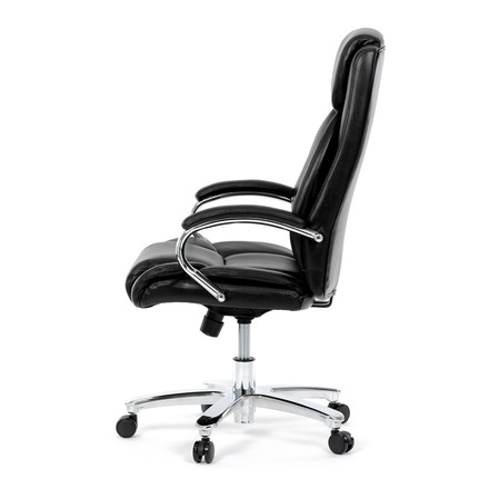 Kancelářské křeslo Autronic Křeslo kancelářské, černá ekokůže, chromový kříž, houpací mechanismus, nosnost 150kg (KA-F1385 BK) (4)