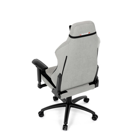 Herní křeslo Autronic Herní křeslo, stříbrná látka, houpací mechanismus, polohování opěradla 90°-180°, 3D područky, polštáře z paměťové pěny (KA-F12 SIL2) (26)