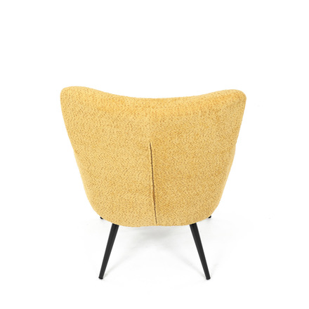 Křeslo ušák Autronic Křeslo ušák potah žlutá látka, nohy černý kov. (AK-W1206 YEL2) (19)