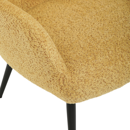 Křeslo ušák Autronic Křeslo ušák potah žlutá látka, nohy černý kov. (AK-W1206 YEL2) (27)