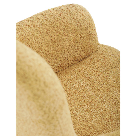 Křeslo ušák Autronic Křeslo ušák potah žlutá látka, nohy černý kov. (AK-W1206 YEL2) (32)