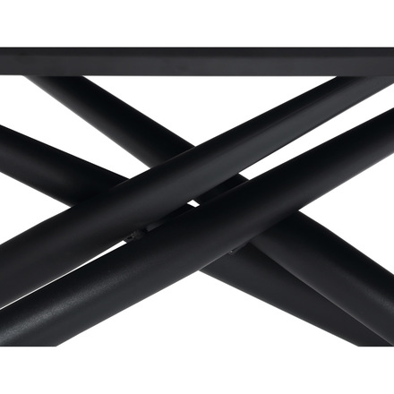 Konferenční stolek Autronic Stůl konferenční, deska slinutá keramika 120x70cm, černý mramor, nohy černý kov (AHG-X7227 BK) (26)