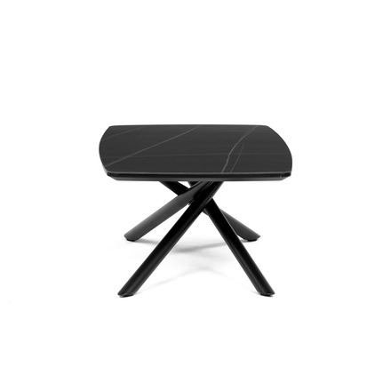 Konferenční stolek Autronic Stůl konferenční, deska slinutá keramika 120x70cm, černý mramor, nohy černý kov (AHG-X7227 BK) (4)