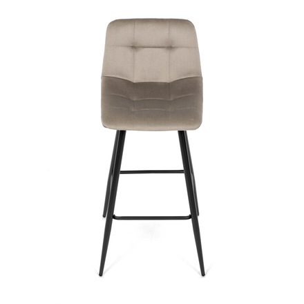 Barová židle Autronic Židle barová, cappuccino látka, čtyřnohá kovová podnož, černý mat (AUB-X7015 CAP2) (13)