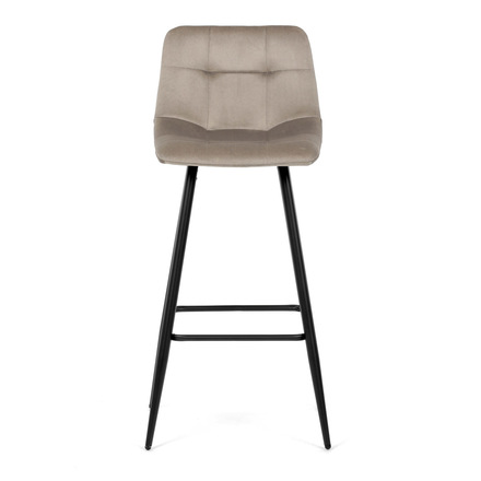 Barová židle Autronic Židle barová, cappuccino látka, čtyřnohá kovová podnož, černý mat (AUB-X7015 CAP2) (1)