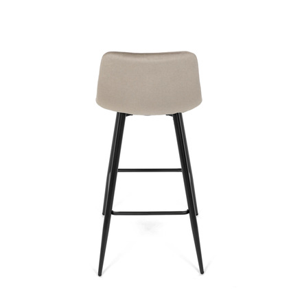Barová židle Autronic Židle barová, cappuccino látka, čtyřnohá kovová podnož, černý mat (AUB-X7015 CAP2) (19)