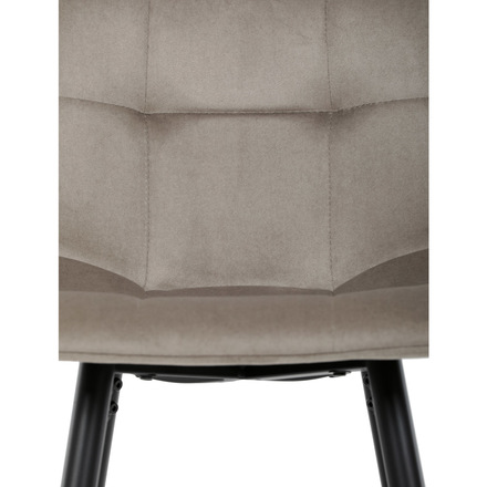 Barová židle Autronic Židle barová, cappuccino látka, čtyřnohá kovová podnož, černý mat (AUB-X7015 CAP2) (26)