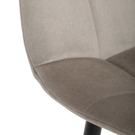 Barová židle Autronic Židle barová, cappuccino látka, čtyřnohá kovová podnož, černý mat (AUB-X7015 CAP2) (28)