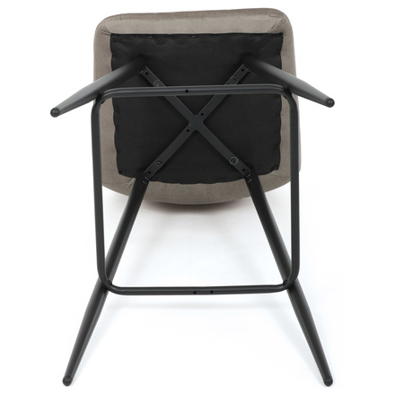 Barová židle Autronic Židle barová, cappuccino látka, čtyřnohá kovová podnož, černý mat (AUB-X7015 CAP2) (31)