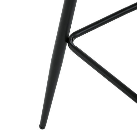 Barová židle Autronic Židle barová, cappuccino látka, čtyřnohá kovová podnož, černý mat (AUB-X7015 CAP2) (32)