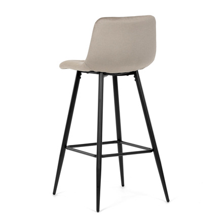 Barová židle Autronic Židle barová, cappuccino látka, čtyřnohá kovová podnož, černý mat (AUB-X7015 CAP2) (6)