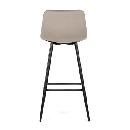 Barová židle Autronic Židle barová, cappuccino látka, čtyřnohá kovová podnož, černý mat (AUB-X7015 CAP2) (7)