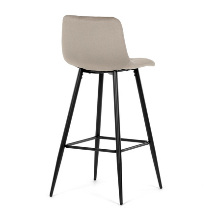 Barová židle Autronic Židle barová, cappuccino látka, čtyřnohá kovová podnož, černý mat (AUB-X7015 CAP2) (8)