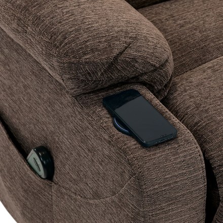 Relaxační křeslo Autronic Křeslo polohovací elektrické, 1 motor, krémová látka, bezdrátové nabíjení pro mobilní telefon (TV-S8348 CRM2) (44)