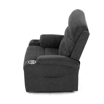 Relaxační křeslo Autronic Křeslo polohovací elektrické, 1 motor, šedá látka, bezdrátové nabíjení pro mobilní telefon (TV-S8348 GREY2) (27)