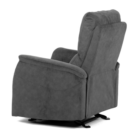 Relaxační křeslo Autronic Křeslo polohovací, manuální polohování, šedá látka, houpací mechanismus (TV-S8449 GREY2) (6)