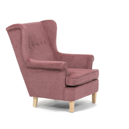 Křeslo ušák Autronic Křeslo ušák, růžová látka, AK-388 PINK2 (AK-388 PINK2) (11)